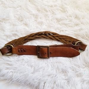 Vintage Brown Leather Belt